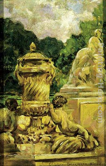 Jardin de la Fontaine Aa Nimes, France painting - James Carroll Beckwith Jardin de la Fontaine Aa Nimes, France art painting